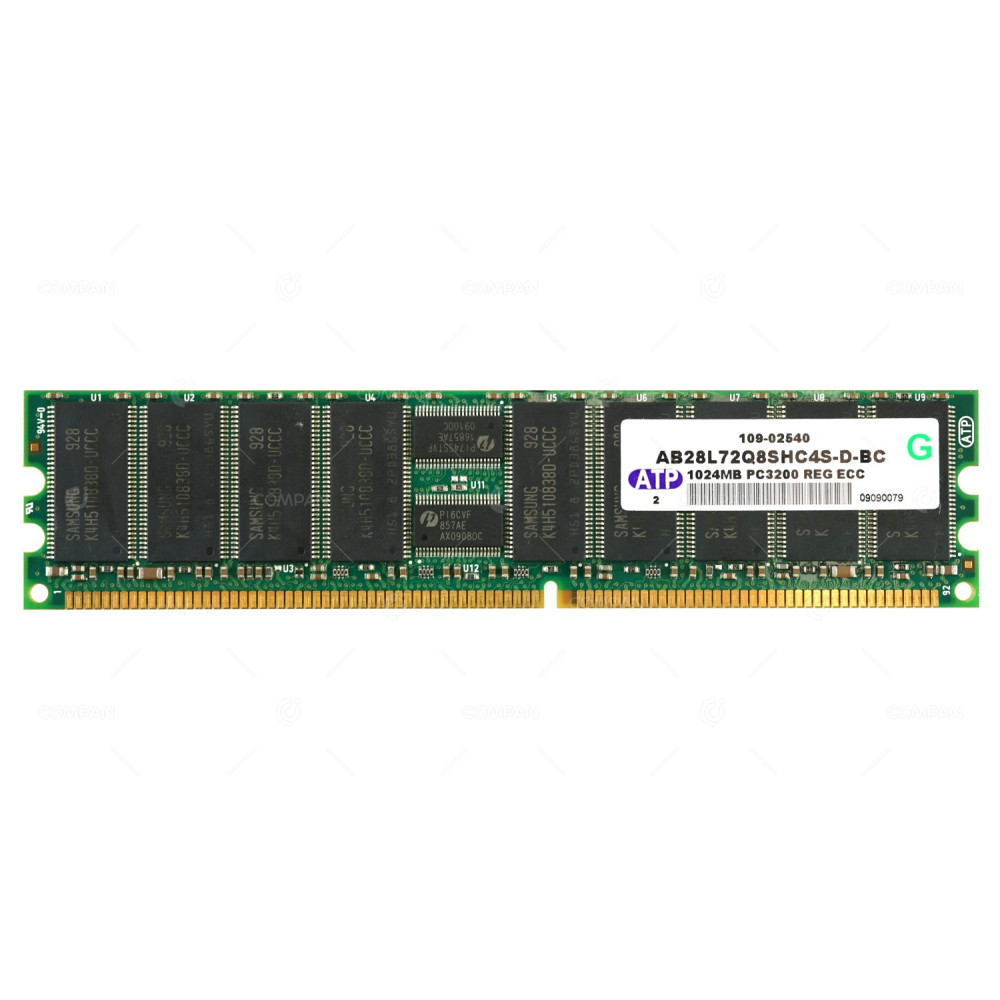 AB28L72Q8SHC4SG-D ATP ELECTRONICS MEMORY 1024MB PC3200 184-PIN REG ECC DIMM 109-02540